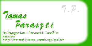 tamas paraszti business card